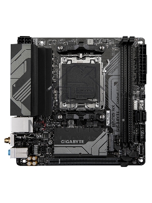 Материнская плата Gigabyte A620I AX, Mini-ITX, AM5, AMD A620, 2xDDR5, 2xSATA, 1xM.2, 1xPCI-E 4.0 x16, 1xHDMI, 1xDP, 1x 2.5Gb LAN, 1xUSB 3.2 Gen 2, 1xUSB 3.2 Gen 1, 3xUSB 2.0, 3x3.5мм, 7.1, ATX