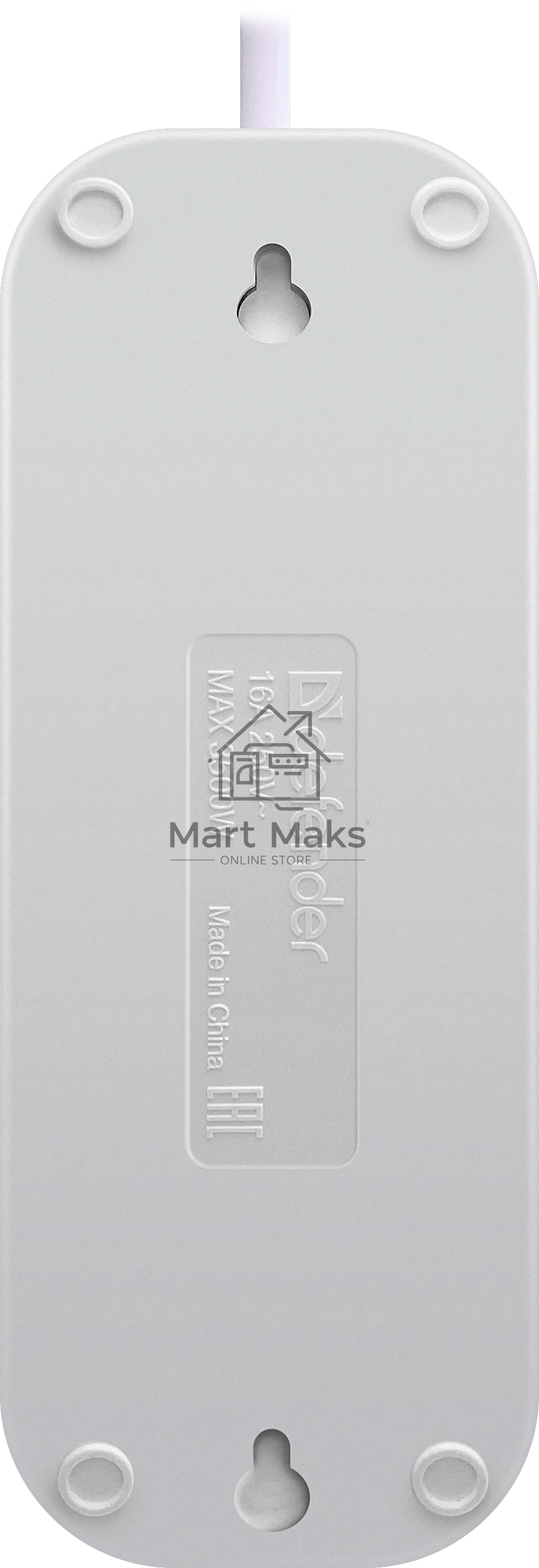 Удлинитель с заземлением Defender L330 16 А, 5 м, заземление, выключатель