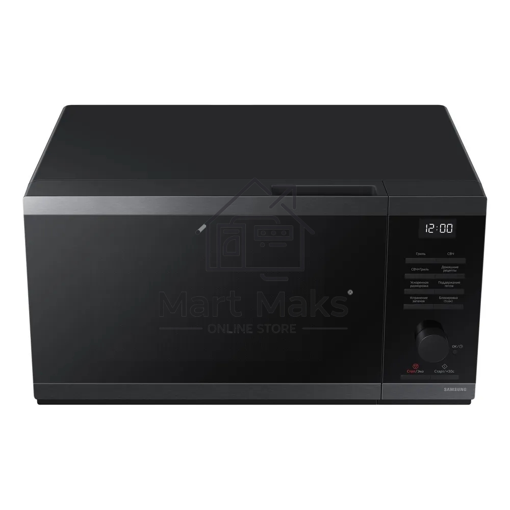 Микроволновая печь Samsung с грилем, MW4000D, 23 л, черная нержавеющая сталь