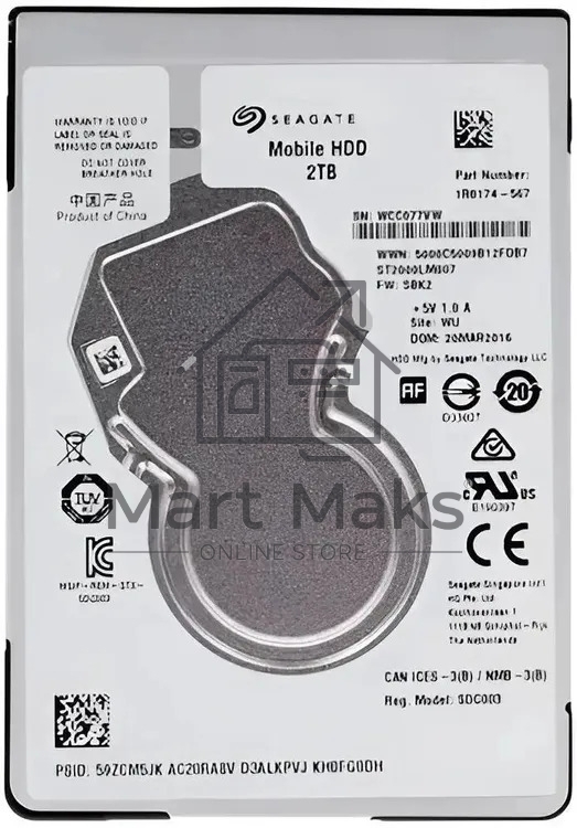 Жесткий диск HDD Seagate 2Tb 5400rpm SATA 128Mb 2.5