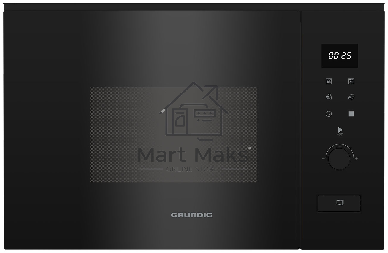Встраиваемая микроволновая печь Grundig GMI12312B черный, 25 л, 900 Вт, переключатели - электронное управление