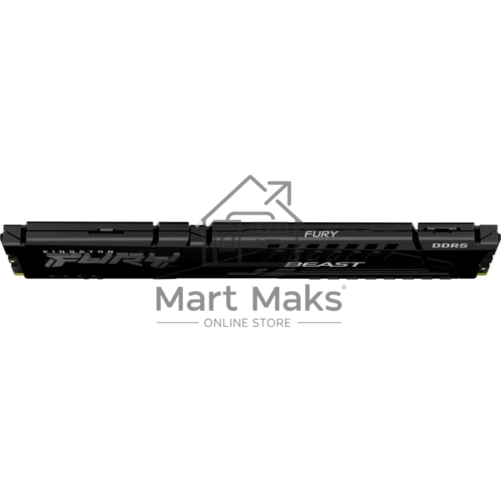 Оперативная память Kingston Fury Beast, DDR5, 16GB (1x16GB), 6000MHz, CL30, DIMM, с радиатором, черный
