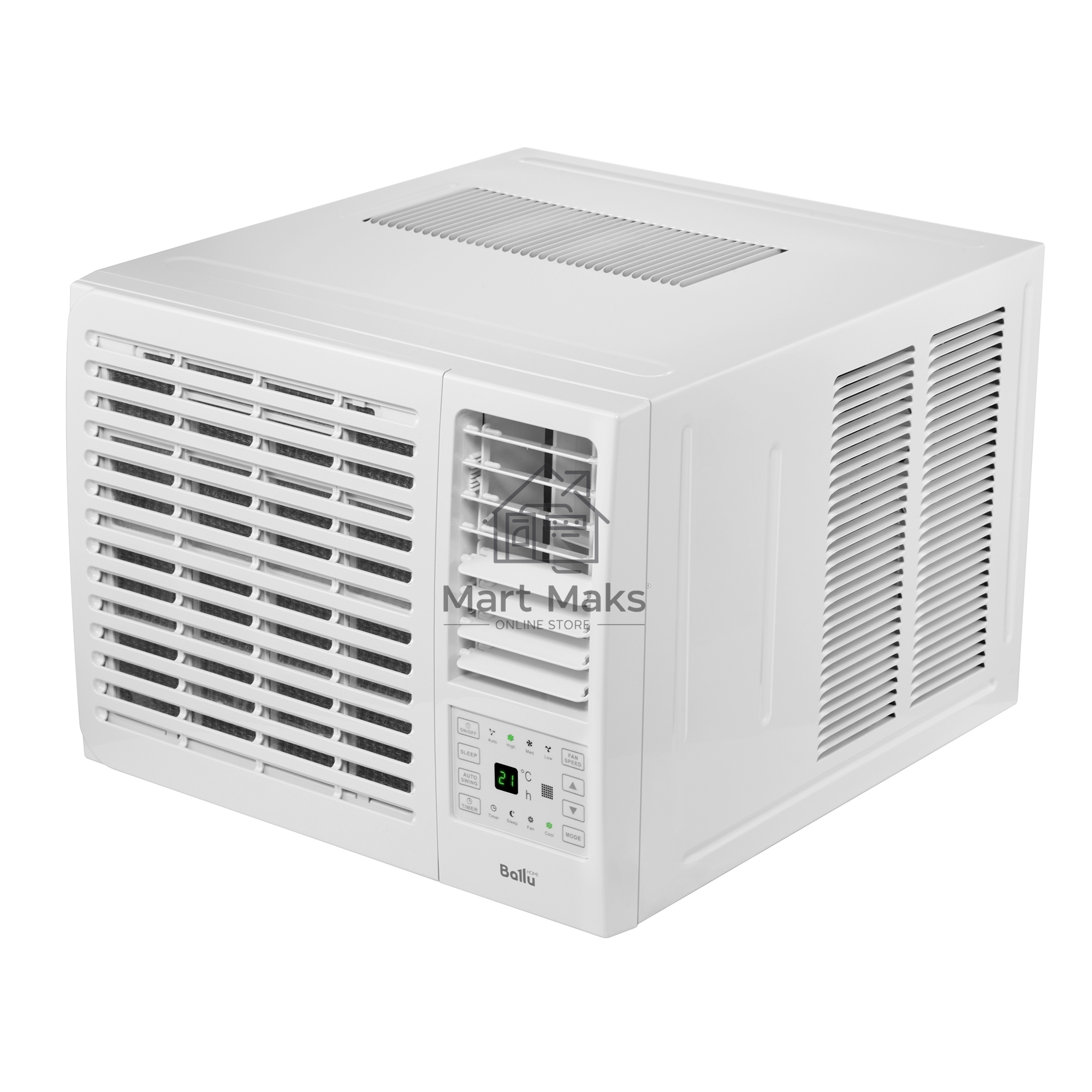 Кондиционер оконный Ballu BWC-07 AC 7000 BTU, 20 м², 49 дБ, охлаждение, осушение, белый