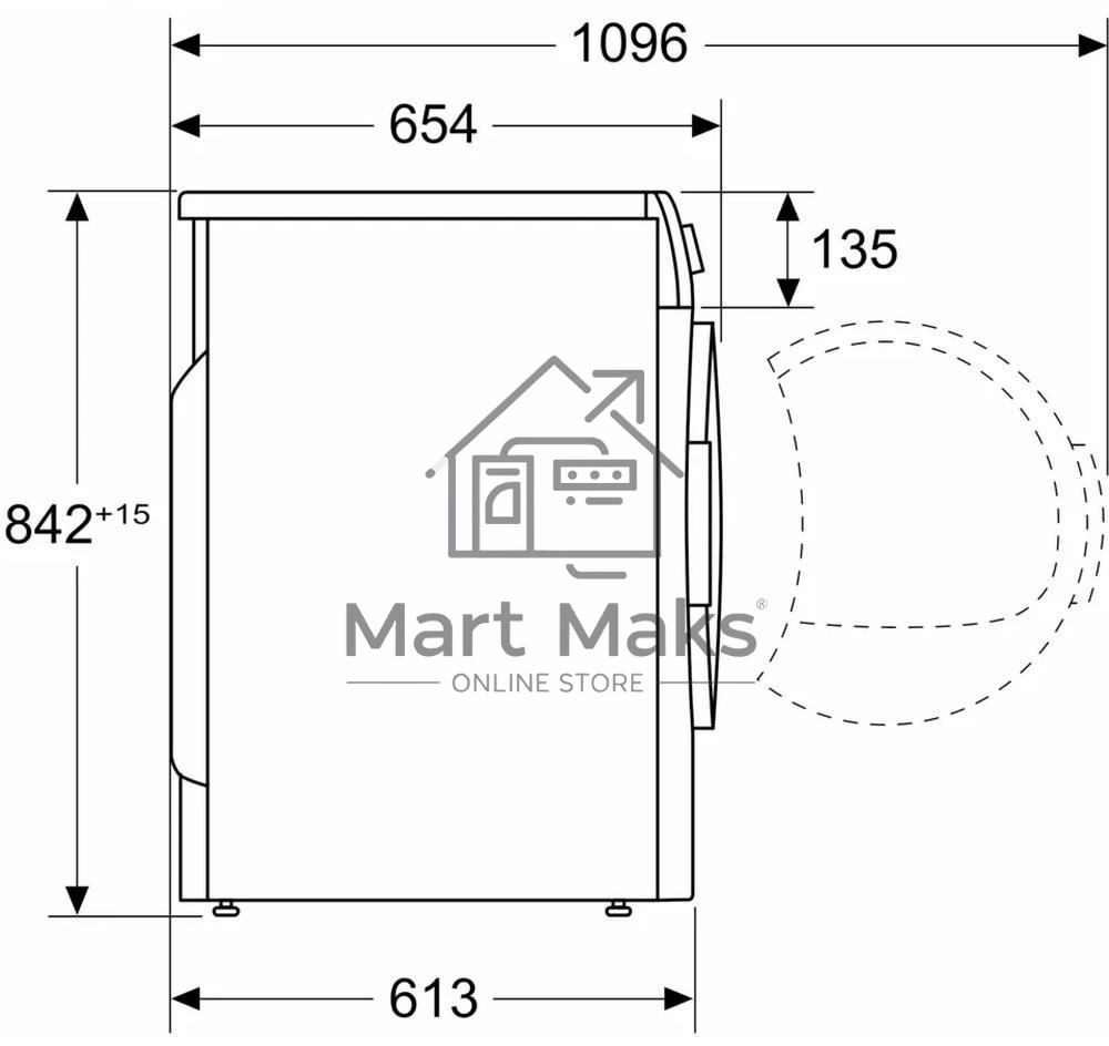 Сушильная машина Bosch WTH83V0LSN белый, 8 кг, сушка - конденсационная, программ - 14, 59.8 x 84.2 x 61.3 см
