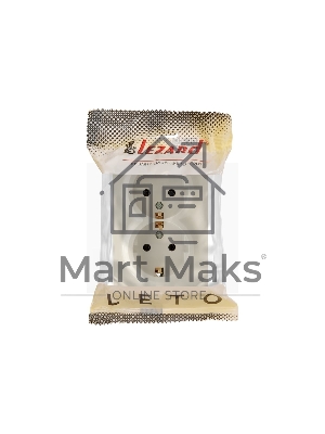 Розетка 2-м ОП LETO с заземл. закрытый корпус ПБТ крем LEZARD 752-0300-127B