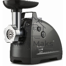 Мясорубка электрическая Moulinex ME682832 черный, 2000 Вт, 2.6 кг/мин, реверс, защита от перегрузки, насадки - 4