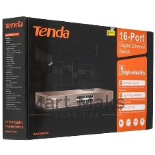 Коммутатор Tenda TEG1016G, 16×1 Гбит/с, неуправляемый