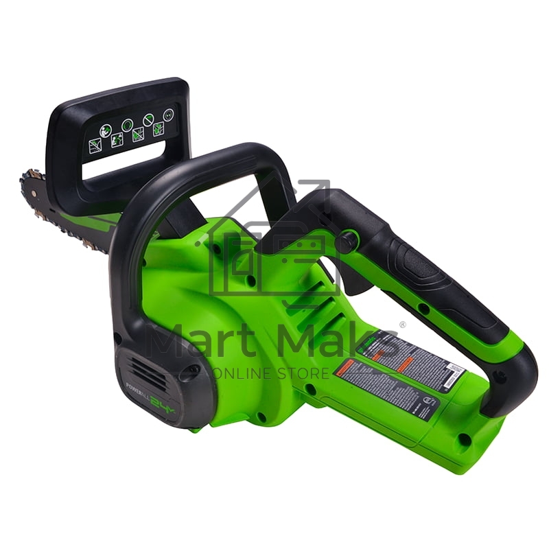 Цепная пила аккумуляторная GreenWorks G24CS25K4, 24V, 25см, c АКБ 4Ач и ЗУ (2007707UB)