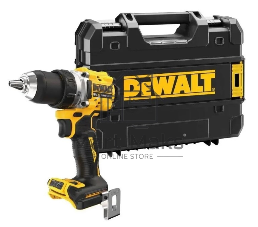 Дрель-шуруповерт DeWalt DCD800NT-XJ, Аккумуляторная, 18В, Без АКБ и ЗУ, Кейс
