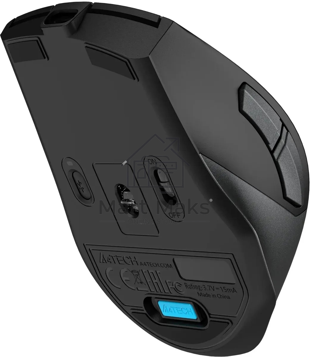 Мышь беспроводная A4Tech Fstyler FB45CS Air2 серый, 2000 dpi, радиоканал, Bluetooth, USB, кнопки - 7