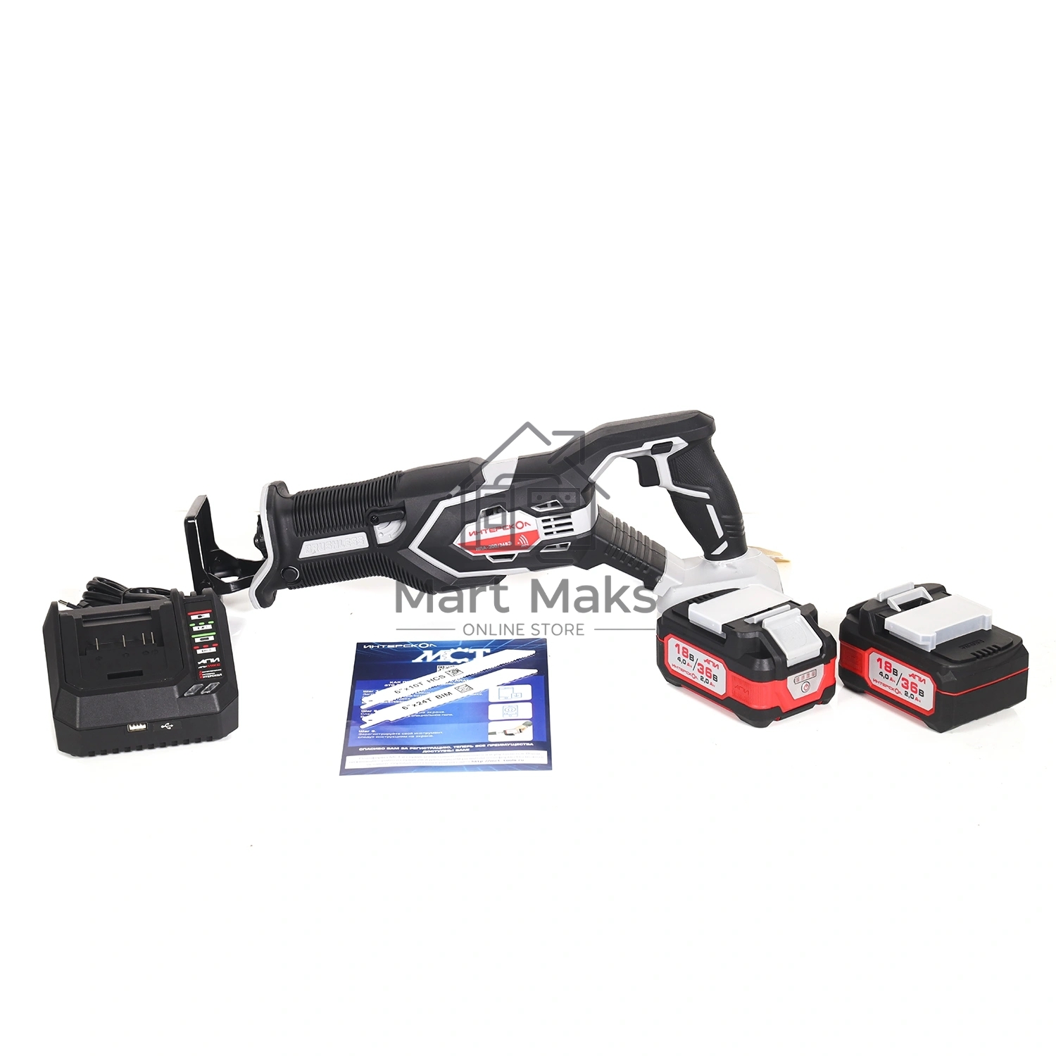 Бесщеточная аккумуляторная ножовочная пила Интерскол НПА-200/36ВЭ 818.2.2.70