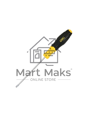 Отвертка шлицевая Deli DL6351501N 5х150мм сталь Cr-V, двухкомпонентная прорезиненная рукоять