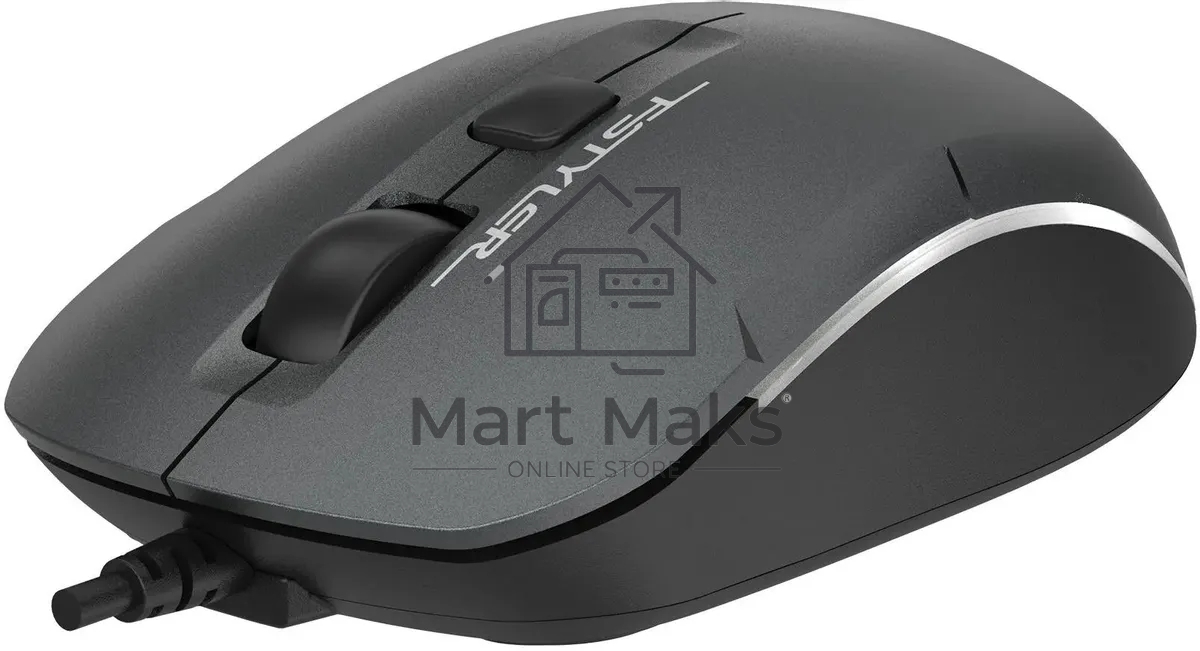 Мышь проводная A4Tech Fstyler FM26 серый/черный, 1600 dpi, USB, кнопки - 4
