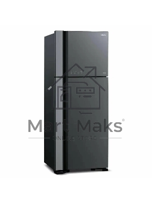 Холодильник Hitachi HRTN7489DF GGRCS серый стекло двухкамерный инвертер 345/105л морозилка сверху