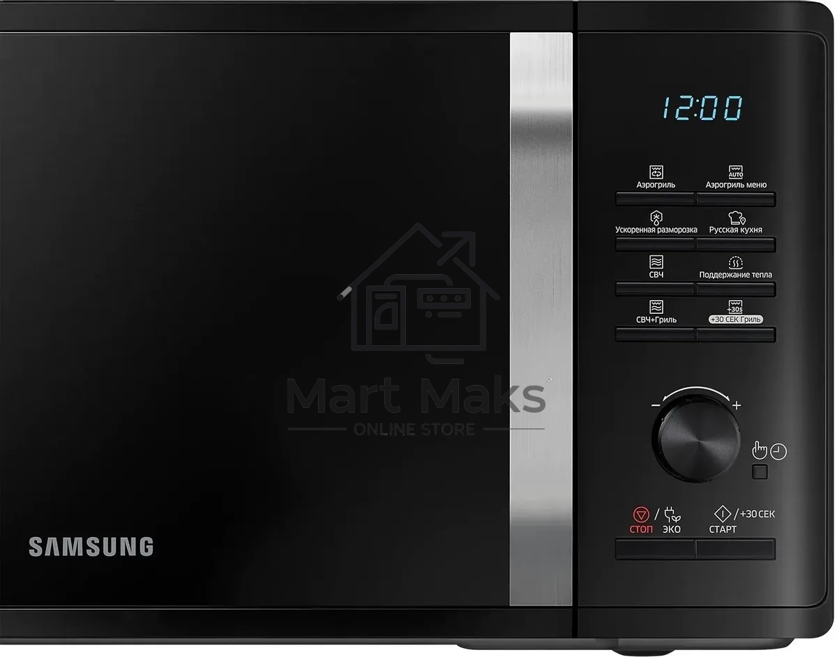 Микроволновая печь Samsung MG23K3575AK черный, 23 л, 800 Вт, переключатели - поворотный механизм/кнопки