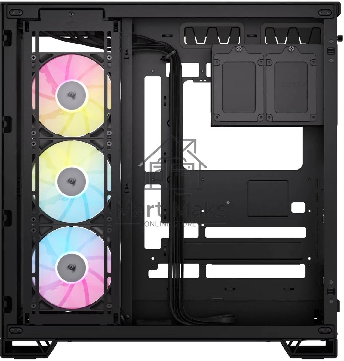 Компьютерный корпус без блока питания Case Corsair iCUE LINK 6500X RGB, Midi-Tower, TG, 3x120mm RGB, 4xUSB-A 3.2, 1xUSB 3.2 Type-C, E-ATX, ATX, mATX, mITX черный