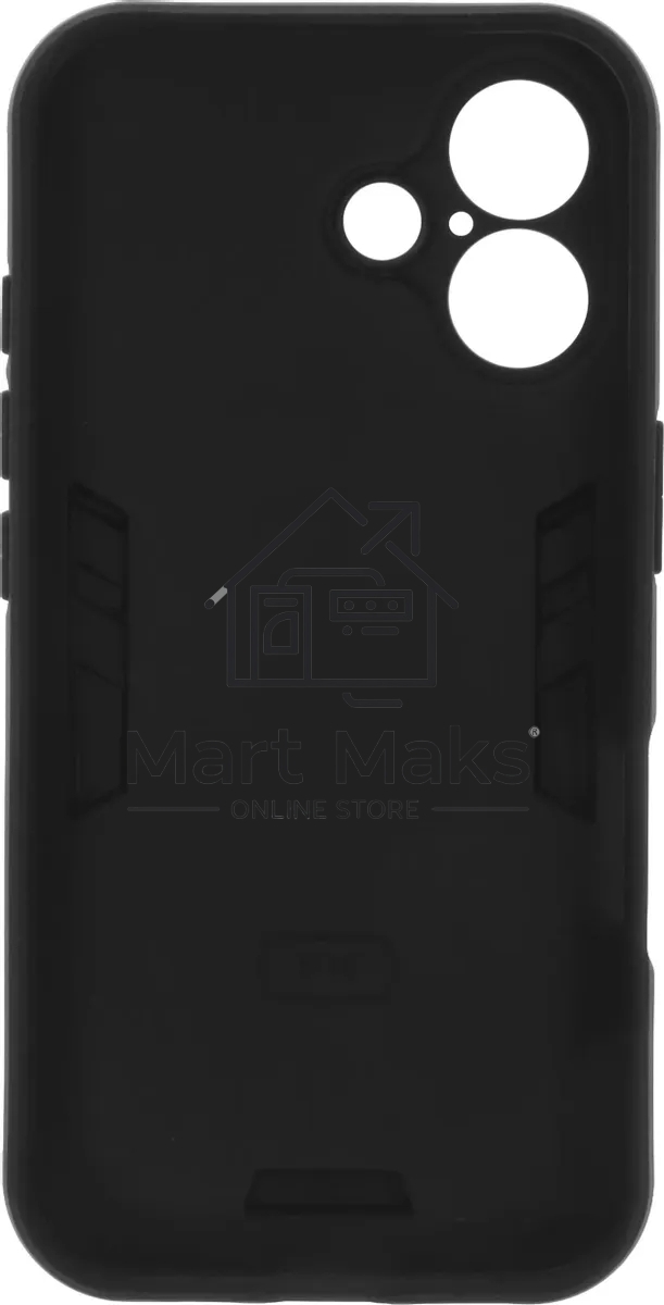 Чехол (клип-кейс) BoraSCO для Apple iPhone 16 Anti-Shok Case черный (74537)