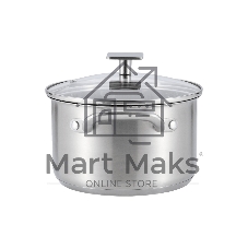 Кастрюля MAUNFELD FLORENCE MF26FR01CR из нержавеющей стали со стеклянной крышкой, 18 см, 2,6 л