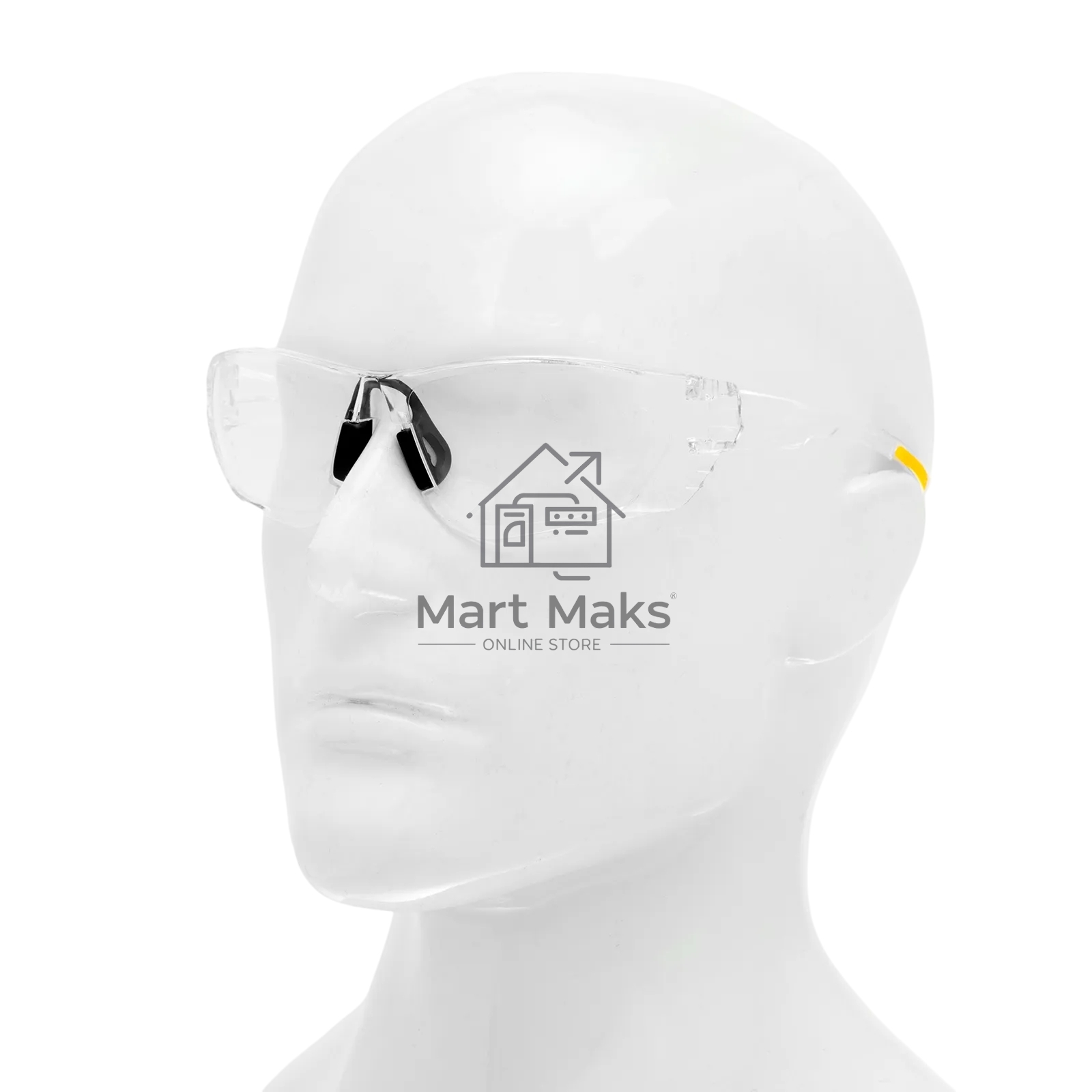 Очки защитные Denzel открытые, поликарбонатные, прозрачная линза