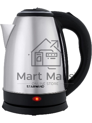 Чайник электрический Starwind SKS1771 1.8 л, 1700 Вт, серебристый/черный корпус: металл/пластик