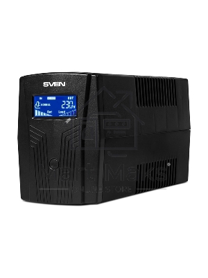 Источник бесперебойного питания SVEN Pro 650 650VA/390W LCD, USB, RJ-45 (2 EURO)