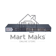 Коммутатор Hikvision DS-3E0526P-E/M, 24×1 Гбит/с PoE+ + 2×1 Гбит/с SFP, неуправляемый