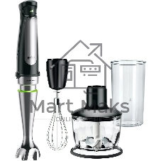 Блендер погружной Braun MQ7025X черный, 1000 Вт, плавная регулировка