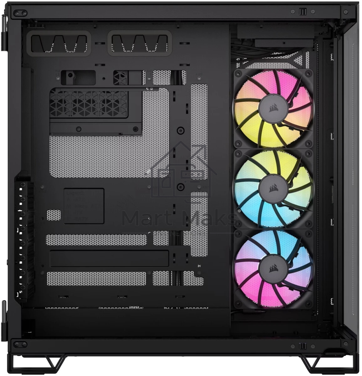 Компьютерный корпус без блока питания Case Corsair iCUE LINK 6500X RGB, Midi-Tower, TG, 3x120mm RGB, 4xUSB-A 3.2, 1xUSB 3.2 Type-C, E-ATX, ATX, mATX, mITX черный