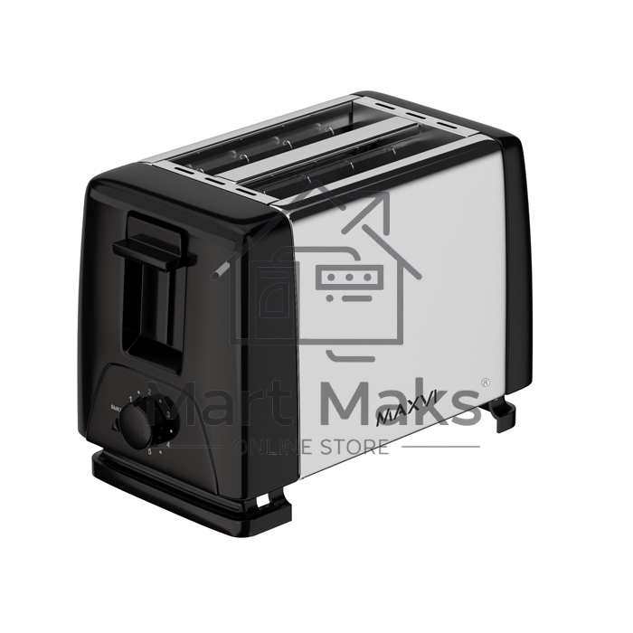 Тостер MAXVI KT822S silver-black