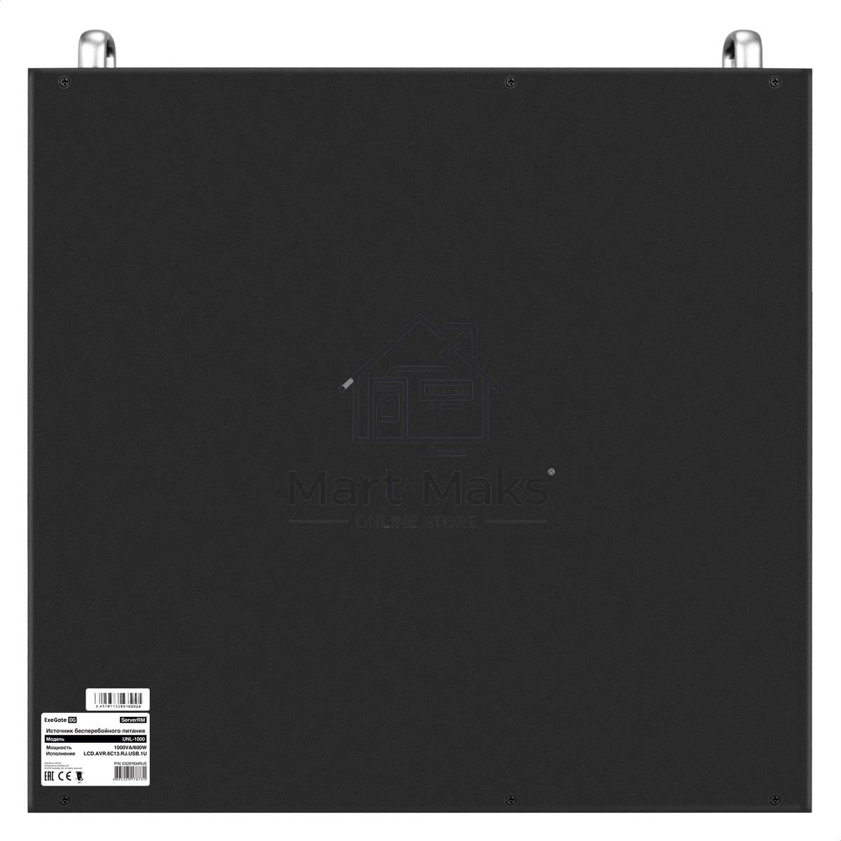 Источник бесперебойного питания ExeGate 1U ServerRM UNL-1000.LCD.AVR.6C13.RJ.USB.1U 1000VA/600W, LCD, AVR, 6*C13, RJ, USB, 1U, установка в стойку, черный