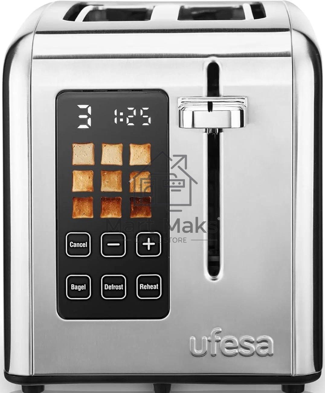 Тостер Ufesa Perfect Toaster нержавеющая сталь, 950 Вт, 2 слота