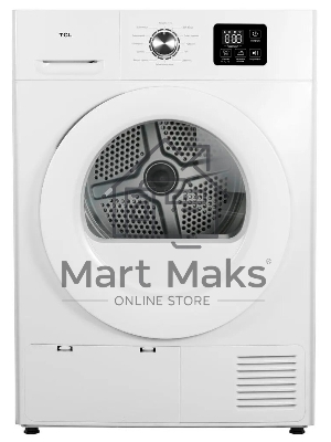 Сушильная машина TCL TDOP-608WD белый, 8 кг, сушка - конденсационная, программ - 12, 59.8 x 84.5 x 62.5 см