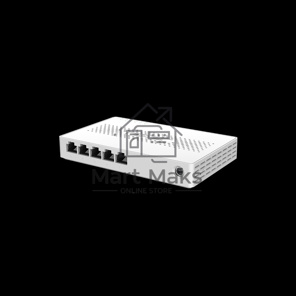 Коммутатор неуправляемый Tenda SM105, 5 портов, 5x2,5Гбит/с, настольный, пластиковый корпус
