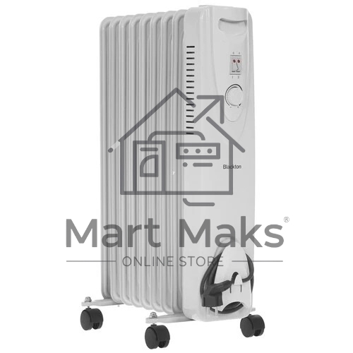 Масляный обогреватель Blackton Bt OH1111 (9 секций), белый, 2000 Вт, 20 м2, механический термостат