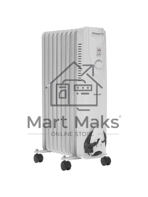 Обогреватель масляный Blackton Bt OH1111 (9 секций), белый, 2000 Вт, 20 м2, механический термостат