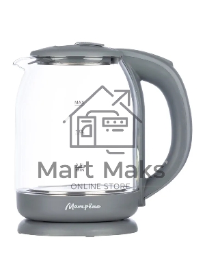 Чайник электрический МАТРЕНА MA-007 1,8л,стекло,пластик, серый (105225)