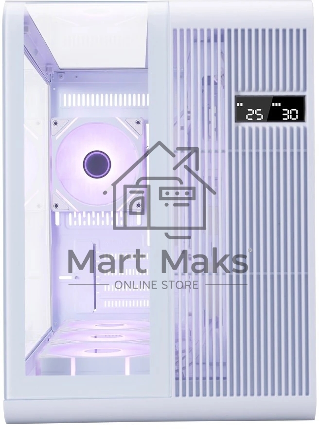 Компьютерный корпус 1STPLAYER RT6 ARGb белый, mATX, 4x120мм ARGb fans