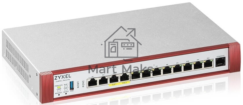 Межсетевой экран Zyxel USG FLEX 500H с подпиской Gold на 1 год (AS, AV, CF, IDP/DPI, Sandboxing, SecuReporter), Rack, 2xRJ-45: 1/2.5G (LAN/WAN), 2xRJ-45: 1/2.5G PoE+ (LAN/WAN), 8xRJ-45: 1G (LAN/WAN),