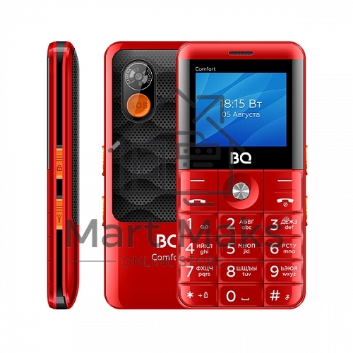 Мобильный телефон BQ 2006 Comfort красный/черный
