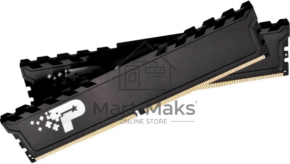 Оперативная память Patriot Signature Premium, DDR4, 32GB (2x16 GB), 3200 MHz, CL22, DIMM, радиатор, черный