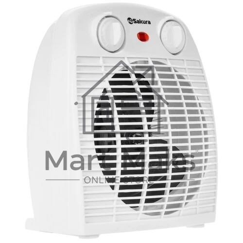 Тепловентилятор Sakura SA-0514W, белый, 2000 Вт, 25 м2, термостат