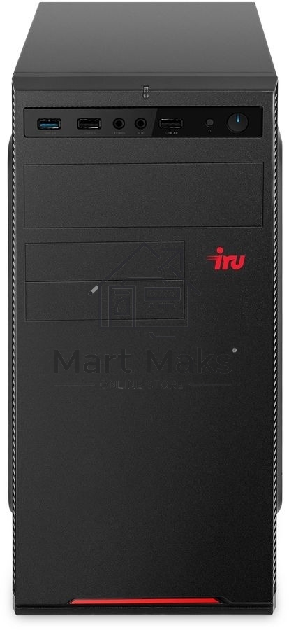 Компьютер IRU Home 310H6SE MT PG G7400 (3.7) 8Gb SSD256Gb UHDG 710 FreeDOS GbitEth 400W черный (2079980)