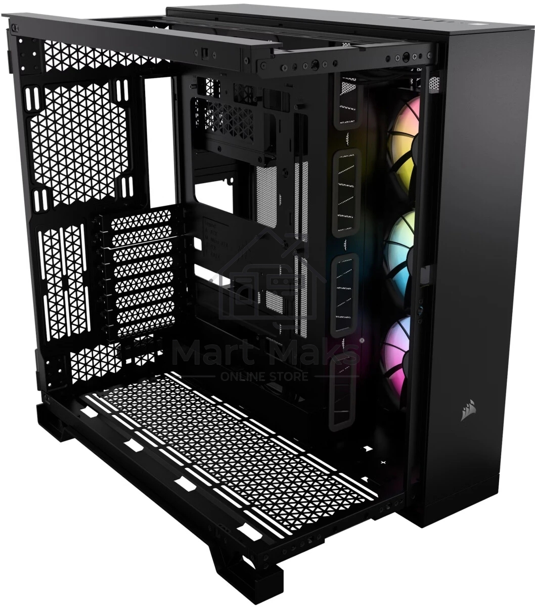 Компьютерный корпус без блока питания Case Corsair iCUE LINK 6500X RGB, Midi-Tower, TG, 3x120mm RGB, 4xUSB-A 3.2, 1xUSB 3.2 Type-C, E-ATX, ATX, mATX, mITX черный