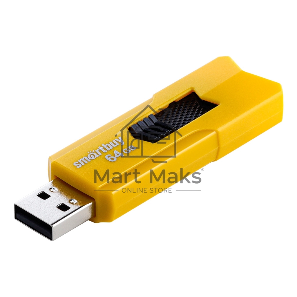 Флешка USB R/W Flash USB 2.0 Flash Drive 64Gb Smartbuy STREAM Yellow (SB64GbST-Y)