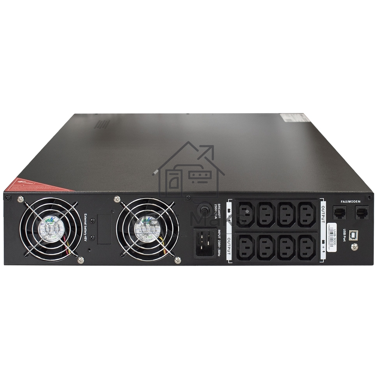 Источник бесперебойного питания Pure Sine Wave ExeGate SinePower UHB-3000.LCD.AVR.C13.RJ.USB.2U 3000VA/2400W,8*C13,RM/Tower