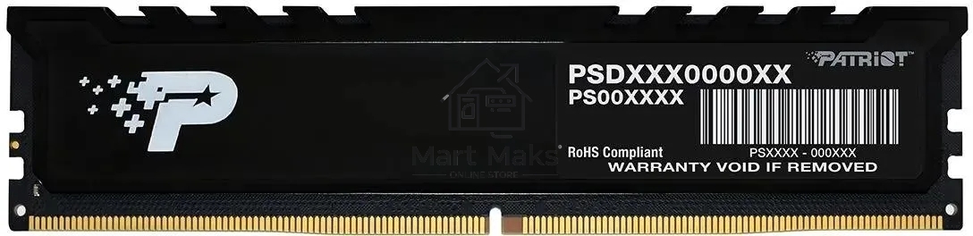 Оперативная память Patriot Signature Premium, DDR5, 16GB (1x16 GB), 5600 MHz, CL46, DIMM, радиатор, черный