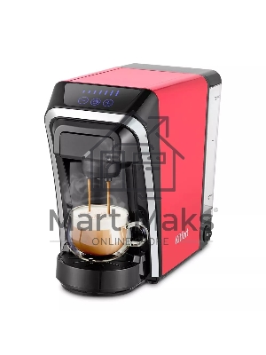 Кофеварка капсульная Kitfort КТ-7227 красный/черный, исп. кофе - капсулы/молотый, 0,8 л, 1400 Вт, 20 бар