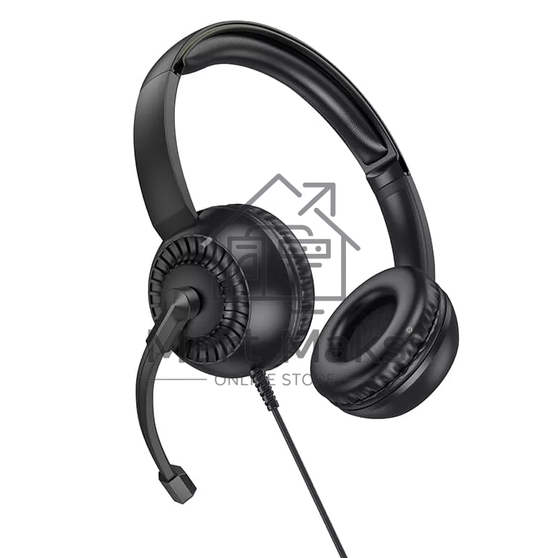 Наушники проводные накладные HOCO W112 с микрофоном, черный