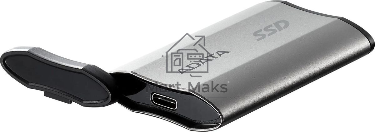 Внешний SSD ADATA SD810, 2TB, USB 3.2 Gen 2x2 Type-C, R/W 2000/2000, серебристый