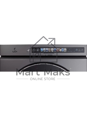 Стирально-сушильная машина LEX LWM 10612 GRID MAGNA серый, загрузка фронтальная 10 кг, 1200 об/мин., класс: A+++